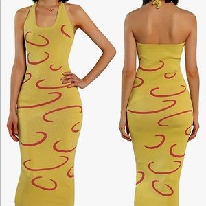 Women Y2K Knitted Halter Dress